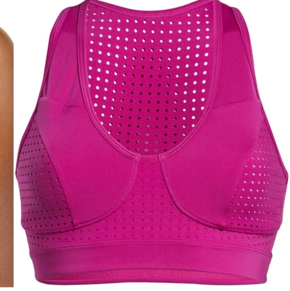 Zella, Studio Lite‎ Perforated Sports Bra, Pink Wild Aster, Size Medium - Picture 7 of 11
